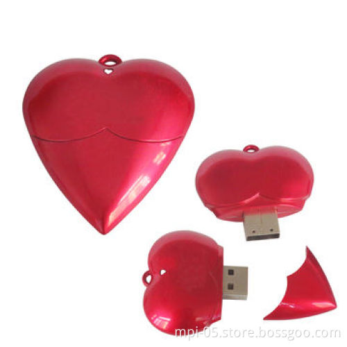 Beautiful heart shape OEM USB flash drive